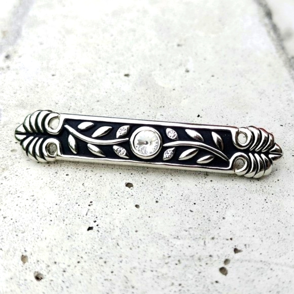Vintage Women's Silver Rhinestone Brooch Pin